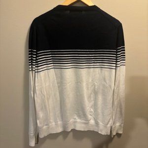 Brooks Brothers Blue and White Pima Cotton Sweater (medium)